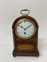 Good quality Edwardian mantel clock with French 8 day movement by Victor Reclus of Paris, with ename