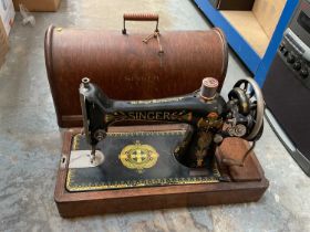 Cased Singer sewing machine