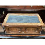 19th century French writing box, together with two 19th century petit point panels later converted i