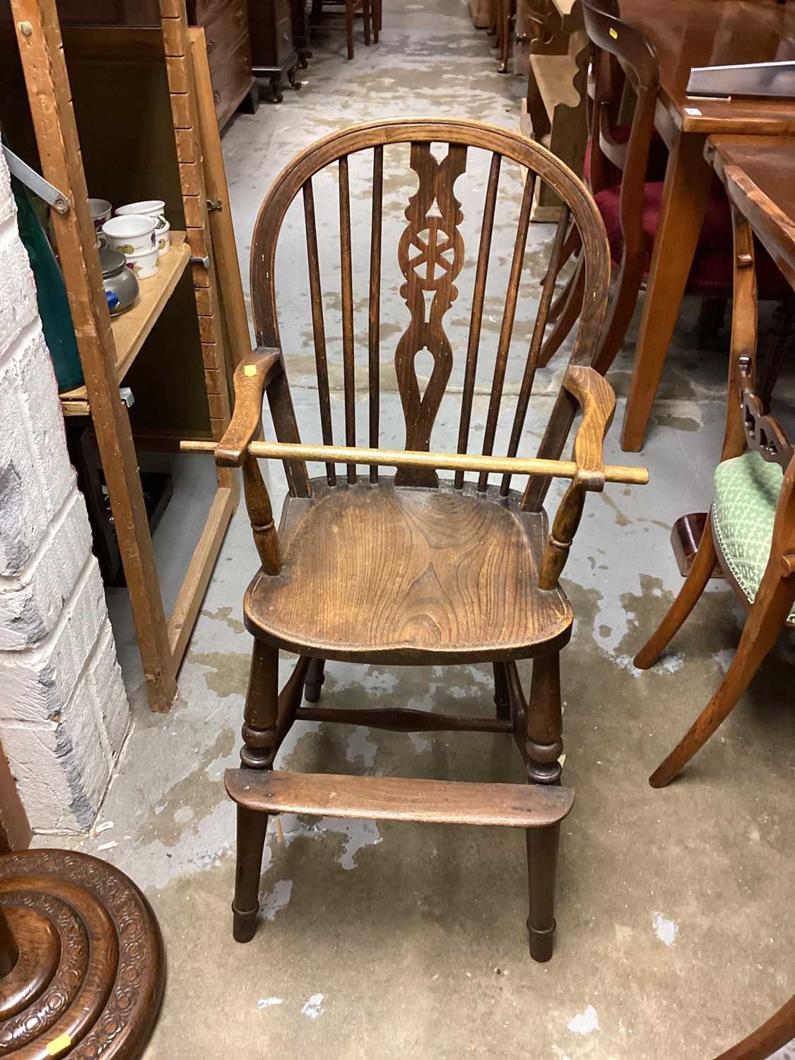 Set six Victorian Chippendale chairs (1 non-matching) and a Victorian high chair - Image 2 of 4