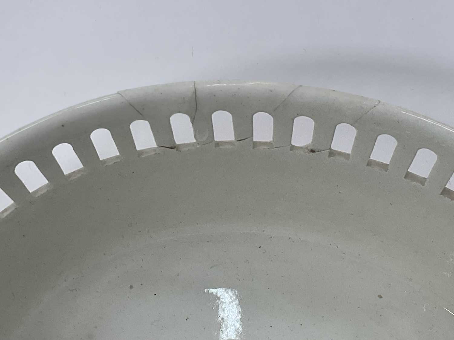 Wedgwood creamware oval basket and stand and other creamware - Image 2 of 9