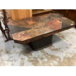 Contempory tile topped coffee table with octagonal top