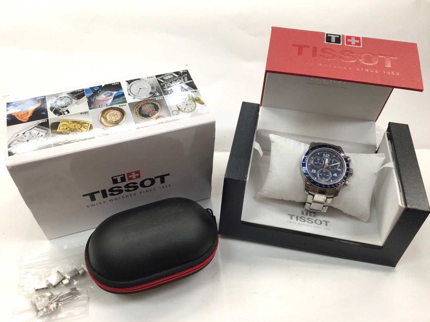 Gentlemen’s Tissot Chronograph stainless steel wristwatch, boxed with papers