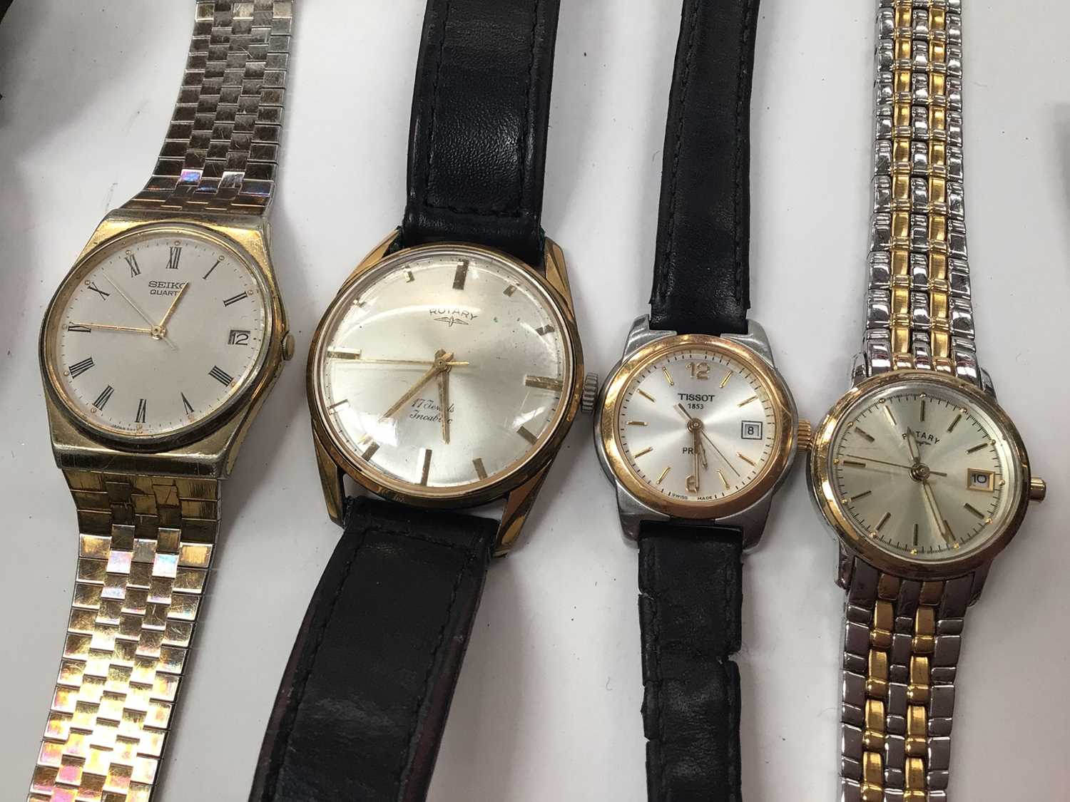 Group of wristwatches including Rotary, Tissot, Seiko and a ladies vintage cocktail watch, together - Bild 3 aus 5