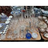 Extensive array of cut glass table wares to include Edinburgh crystal.