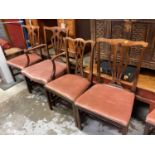 Set six Victorian Chippendale chairs (1 non-matching) and a Victorian high chair