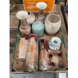 Group of studio pottery and a pair of Satsuma vases