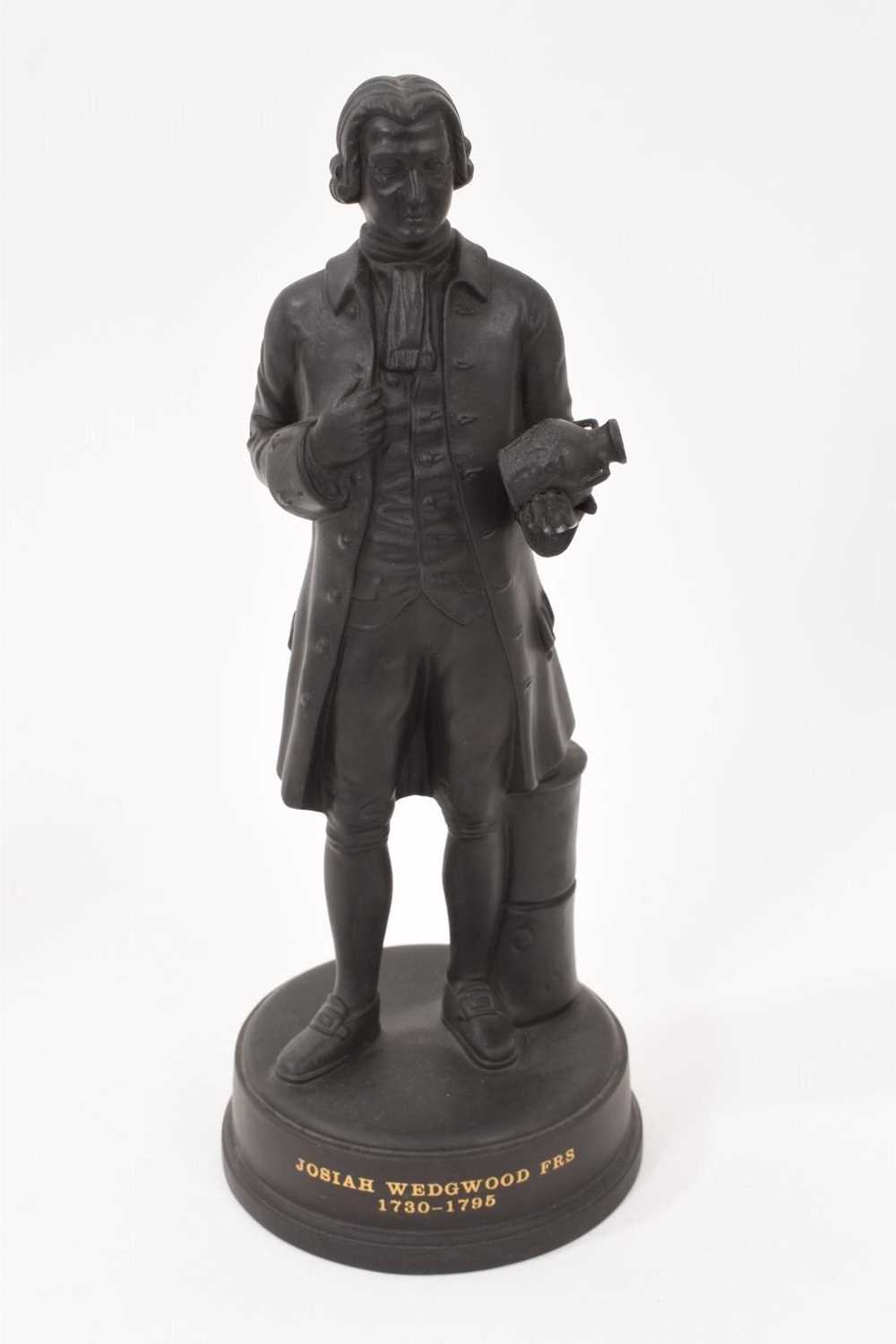 Wedgwood black basalt limited edition figure of Wedgwood, with certificate - Image 2 of 7