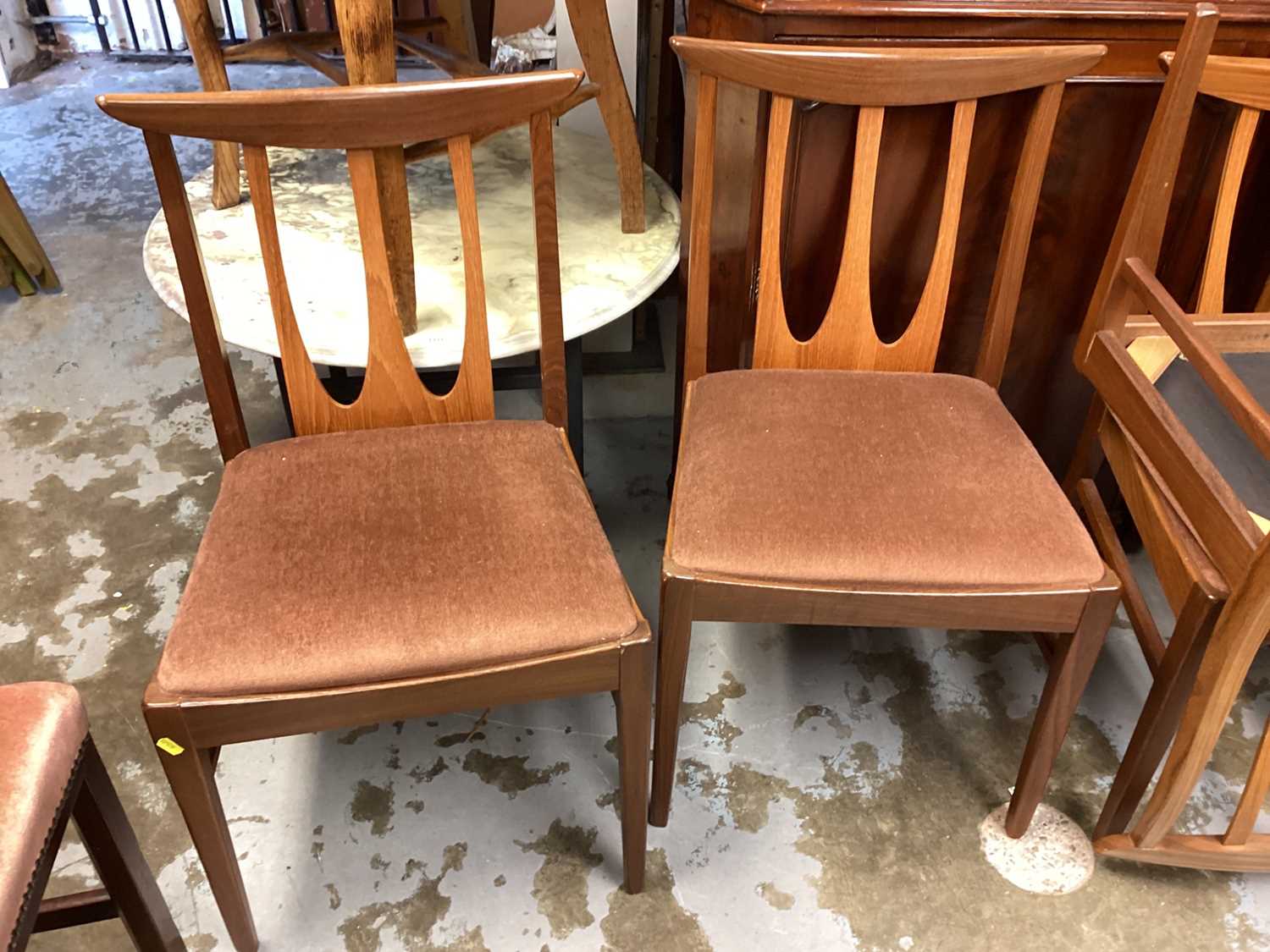 1970's teak G-Plan drop leaf table, together with a set of four dining chairs - Image 3 of 4