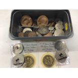 Collection of coins to include a Victorian silver Crown