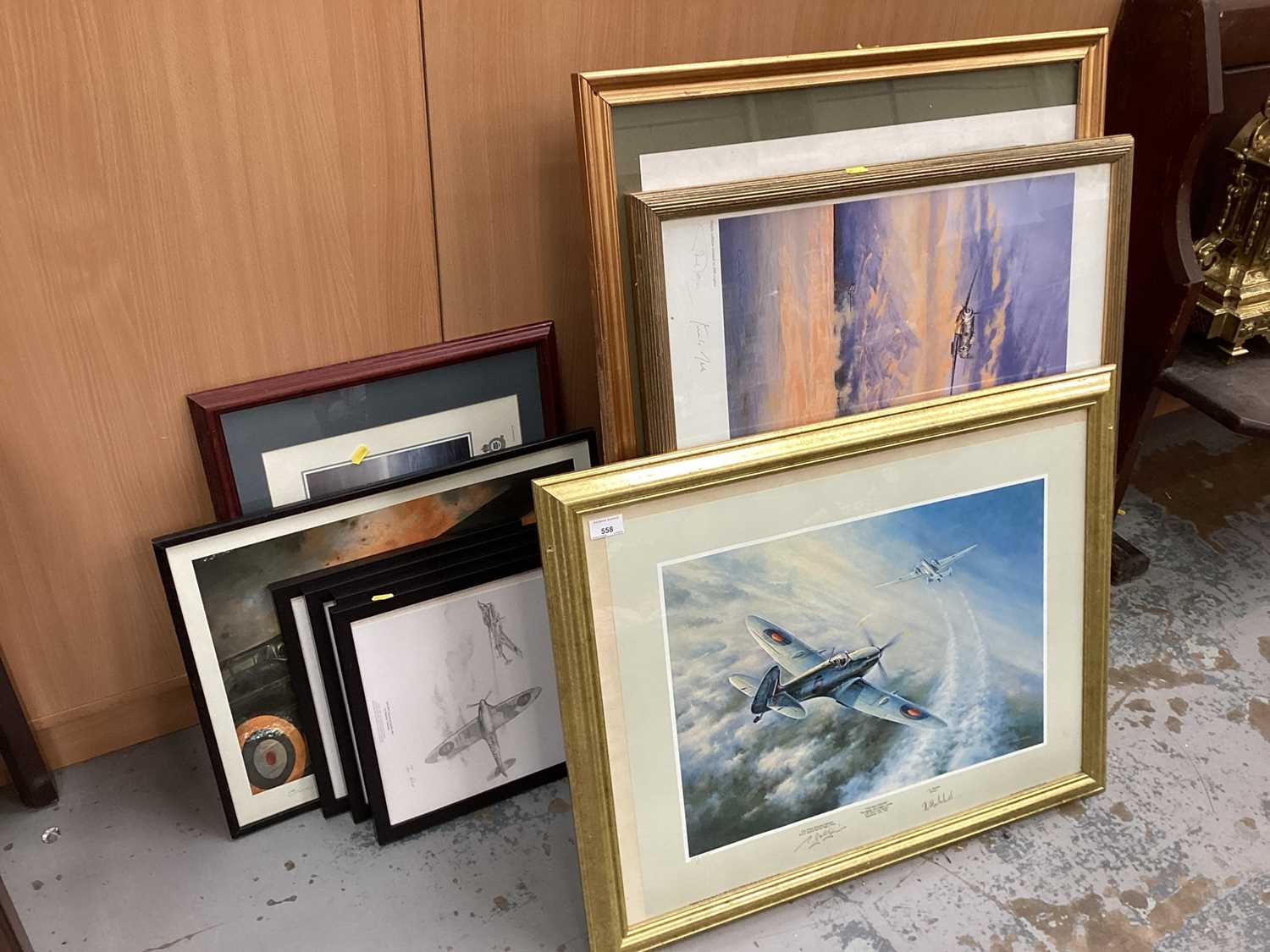 Large collection of aviation prints including some signed limited edition (qty)