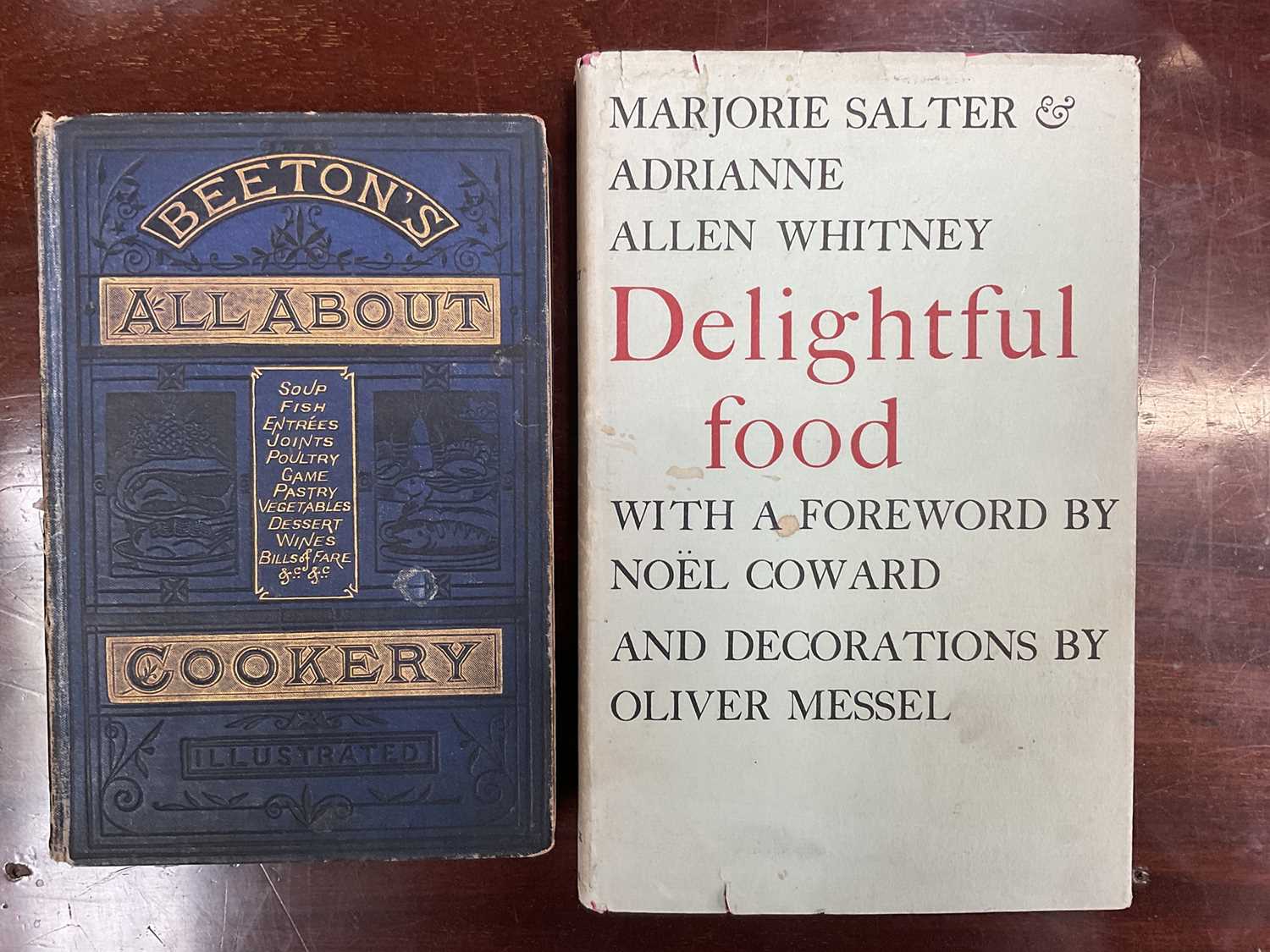 Marjorie Salter and Adrianne Whitney - Delightful Food, forward by Noel Coward, decorations by Olive