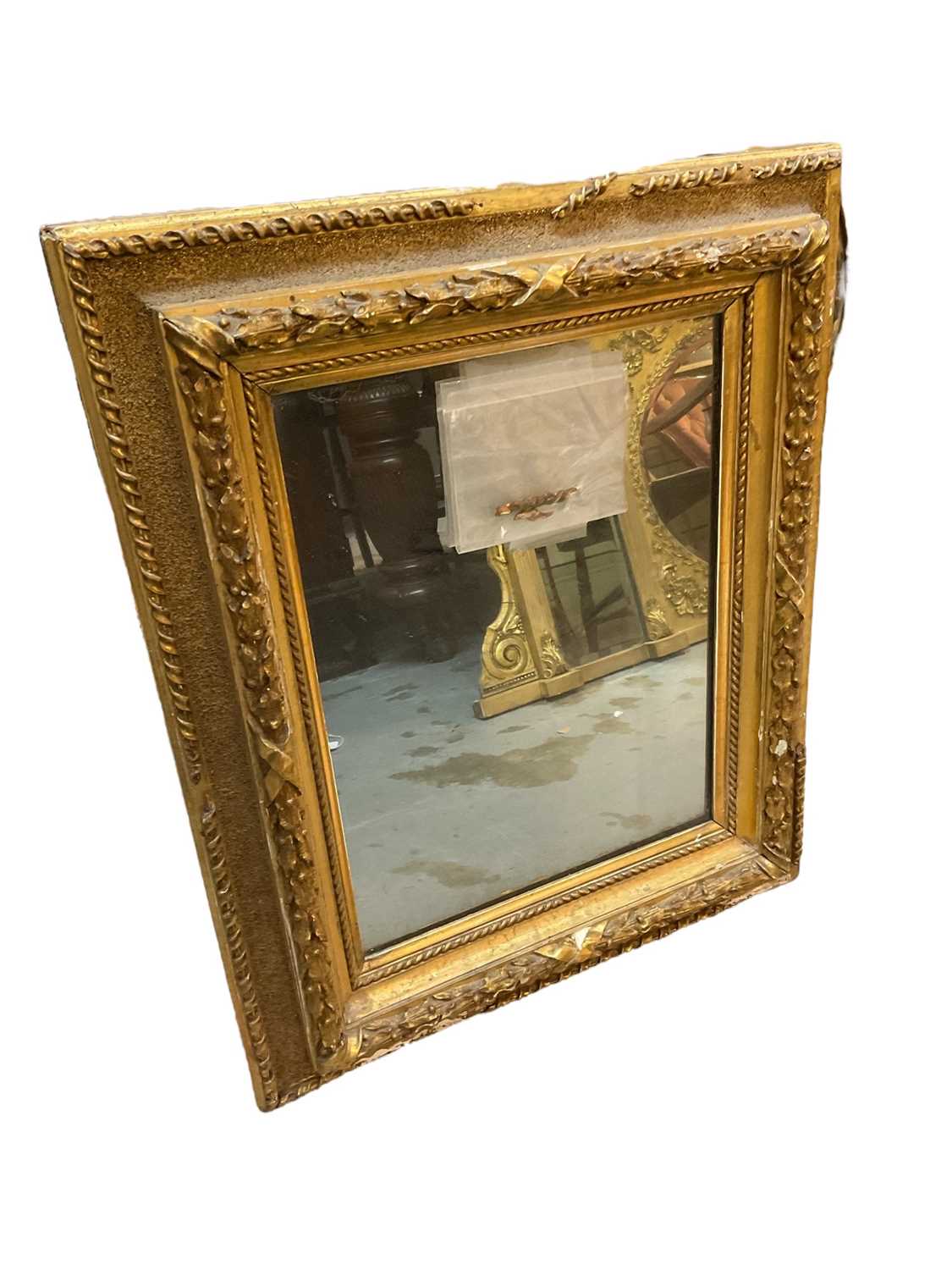 Gilt easel mirror