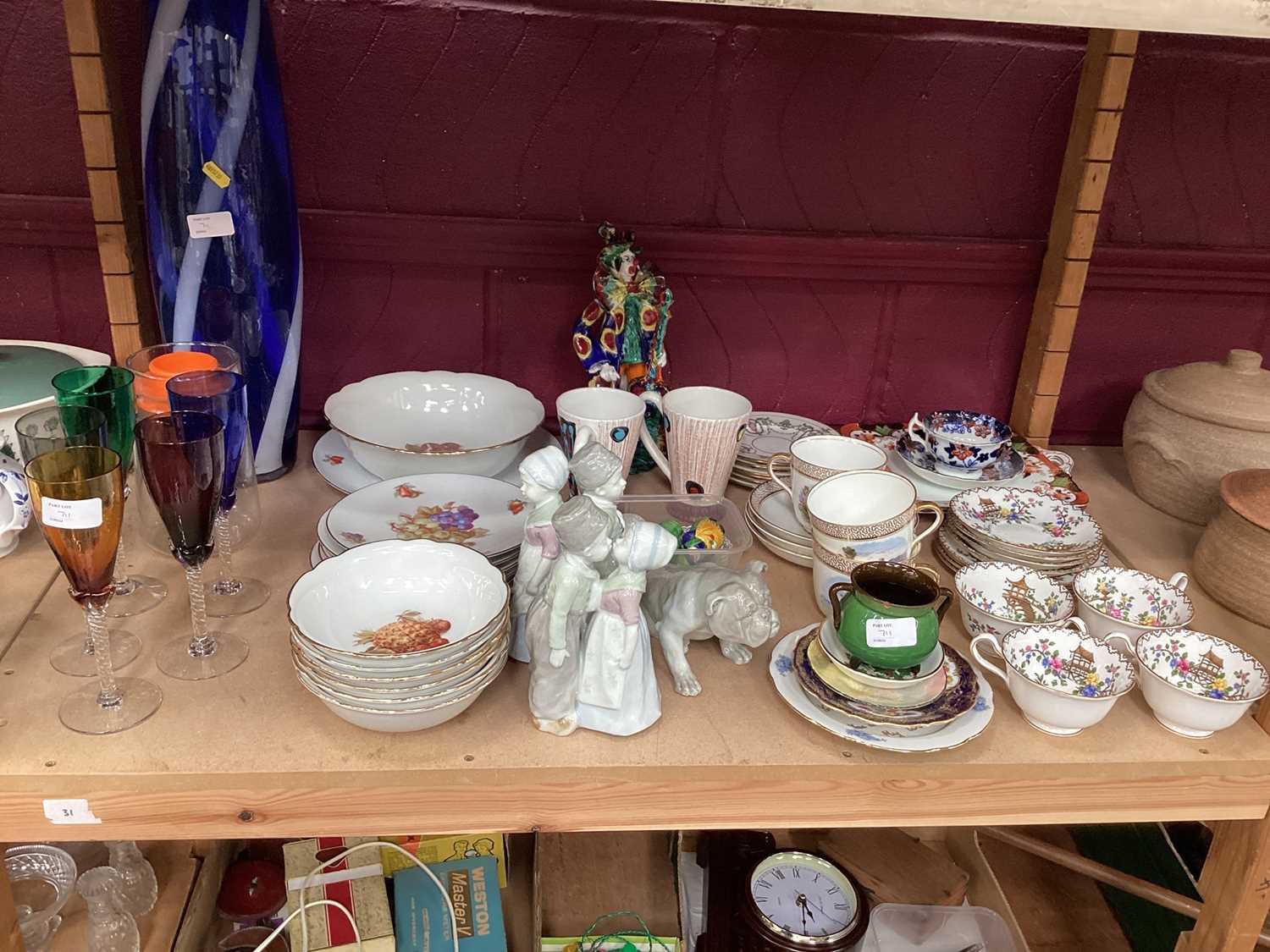 Selection of tea ware, glassware and storage jars (3 shelves) - Image 3 of 6