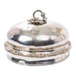 19th century silver plated regimental serving dome