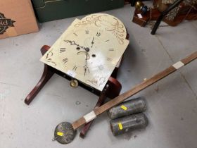 Longcase clock movement with bracket type fitting by G. F. Kemp of Rayleigh