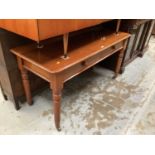 Victorian mahogany hall table with two drawers