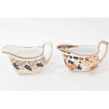 Two Wedgwood bone china London shape milk jugs, circa 1814-22