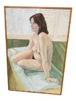 Keith Miriams (contemporary) oil on board, nude study and a landscape