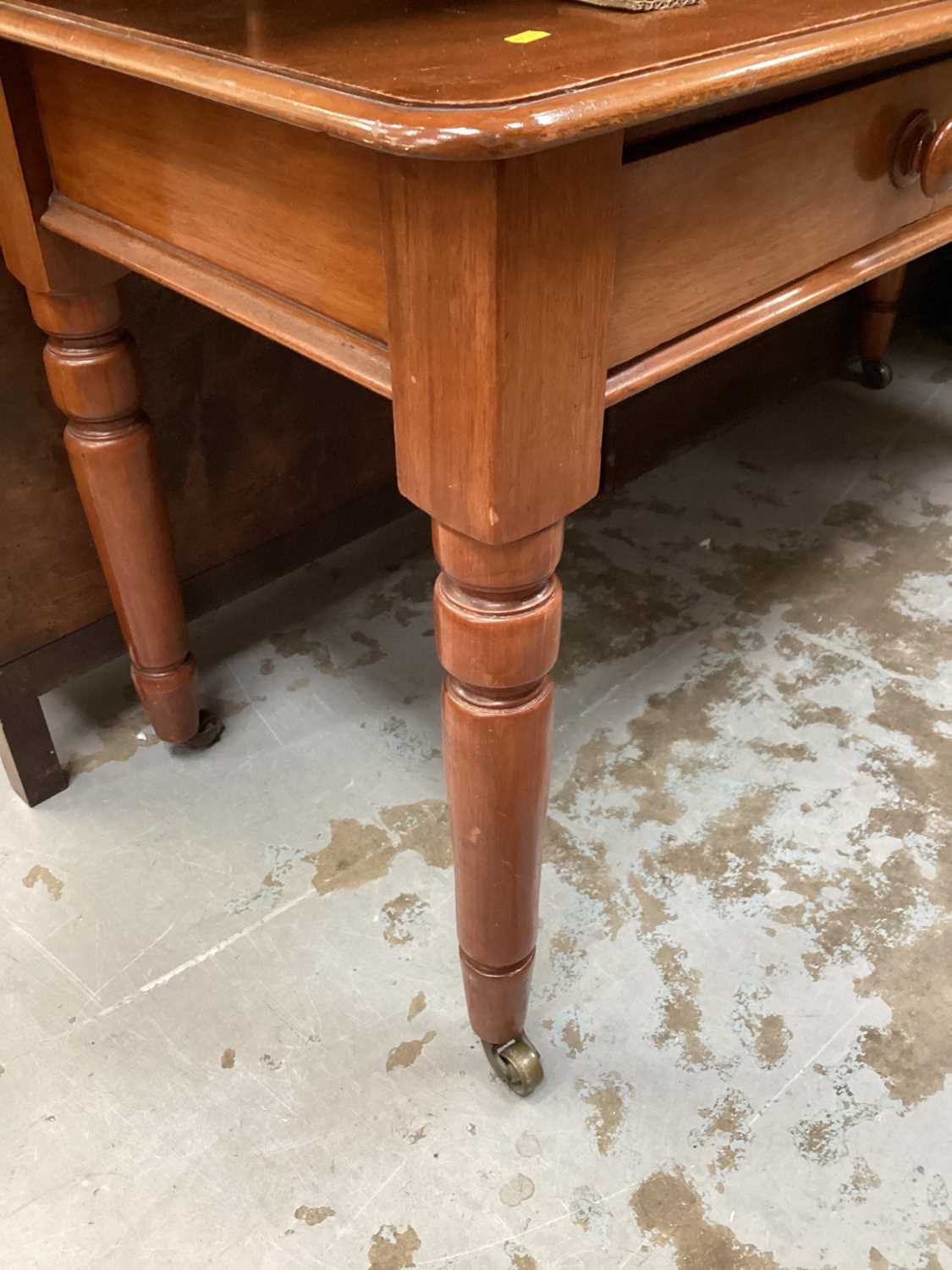 Victorian mahogany hall table with two drawers - Bild 2 aus 4