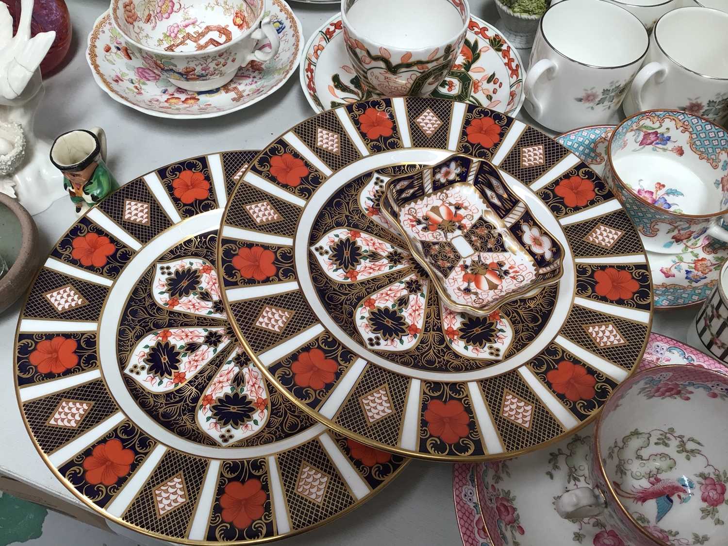 Group of decorative ceramics including two Royal Crown Derby Imari plates, Royal Doulton Lisette and - Image 2 of 6