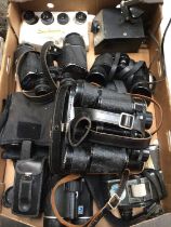 Group of vintage and later binoculars