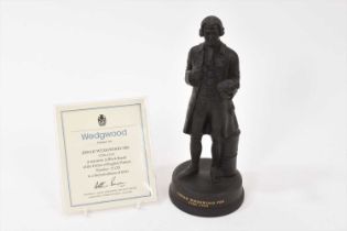 Wedgwood black basalt limited edition figure of Wedgwood, with certificate