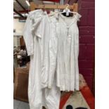 Two Victorian nightdress' and a christening gown (3).