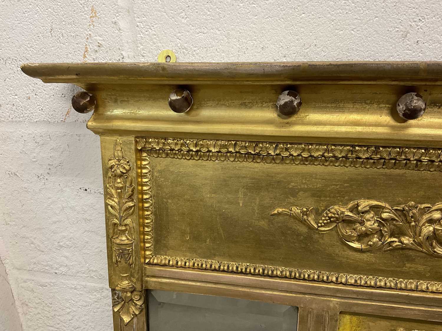 Early 19th century overmantel mirror in gilt frame - Image 3 of 6