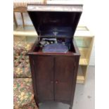 1920s gramophone in a mahogany cabinet