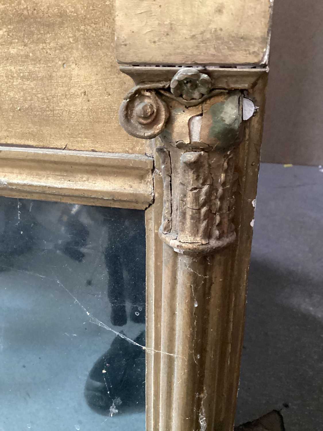 Early Victorian gilt framed overmantel mirror with ball and pillar borders - Image 3 of 11