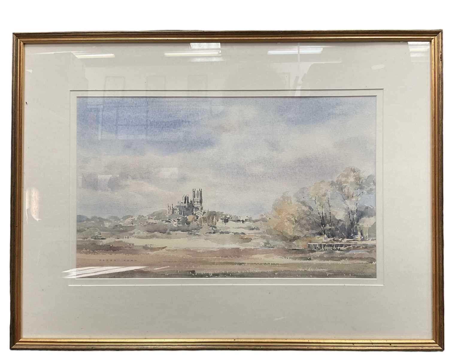 Peter Ford watercolour, Ely cathedral