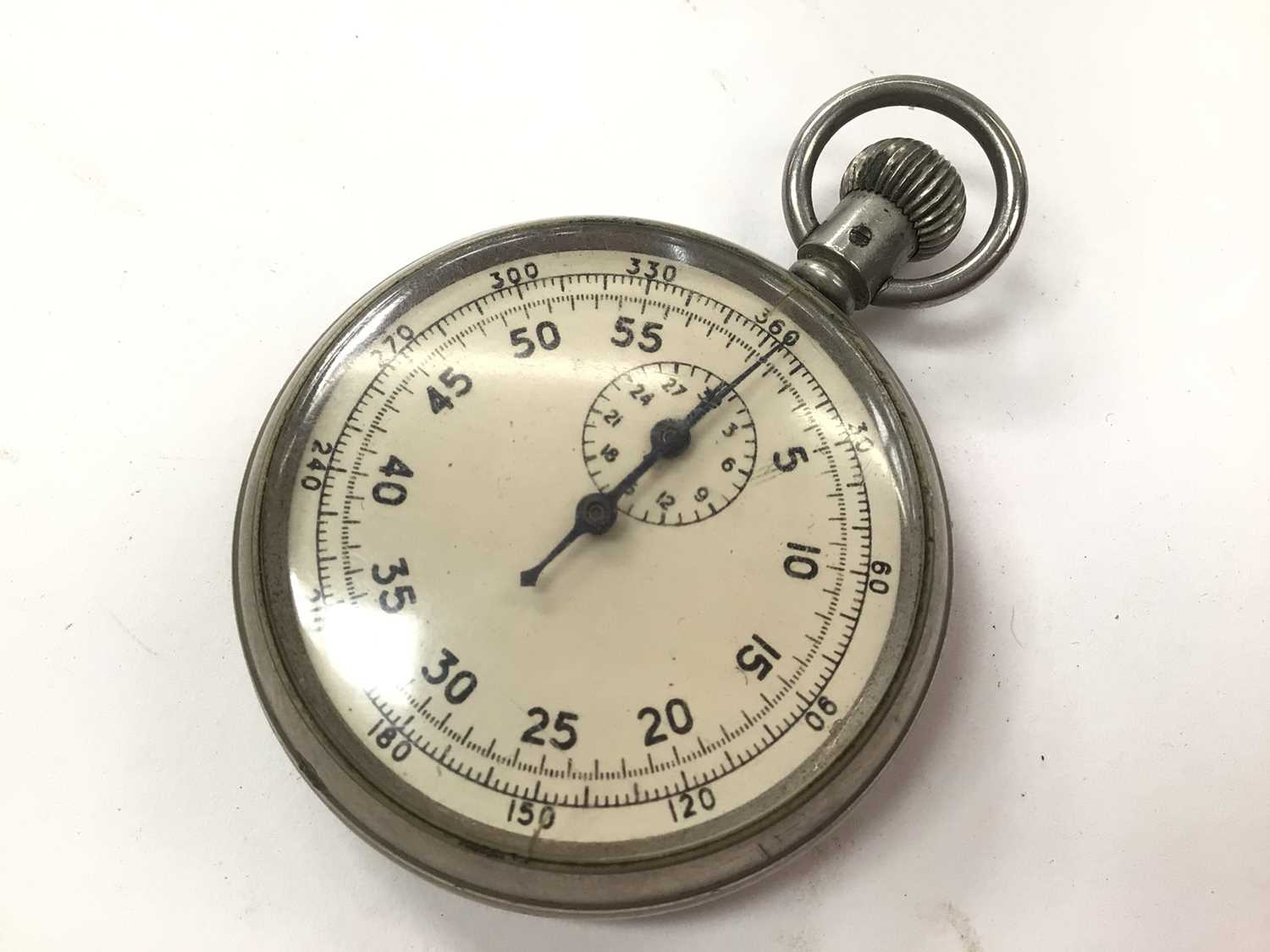 Second World War Air Ministry stopwatch marked A.M. 6B/221 9026/41, together with two silver pocket - Image 4 of 5