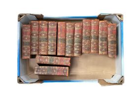 13 x leather bound Waverley novels