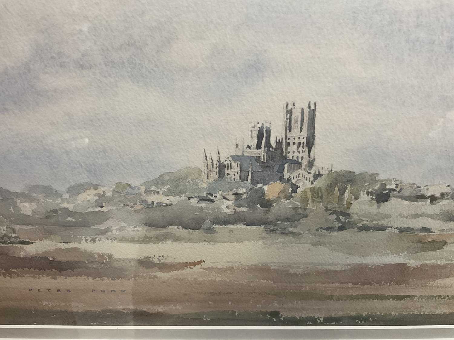 Peter Ford watercolour, Ely cathedral - Image 3 of 6