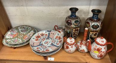 Chinese and Japanese cloisonne and porcelain