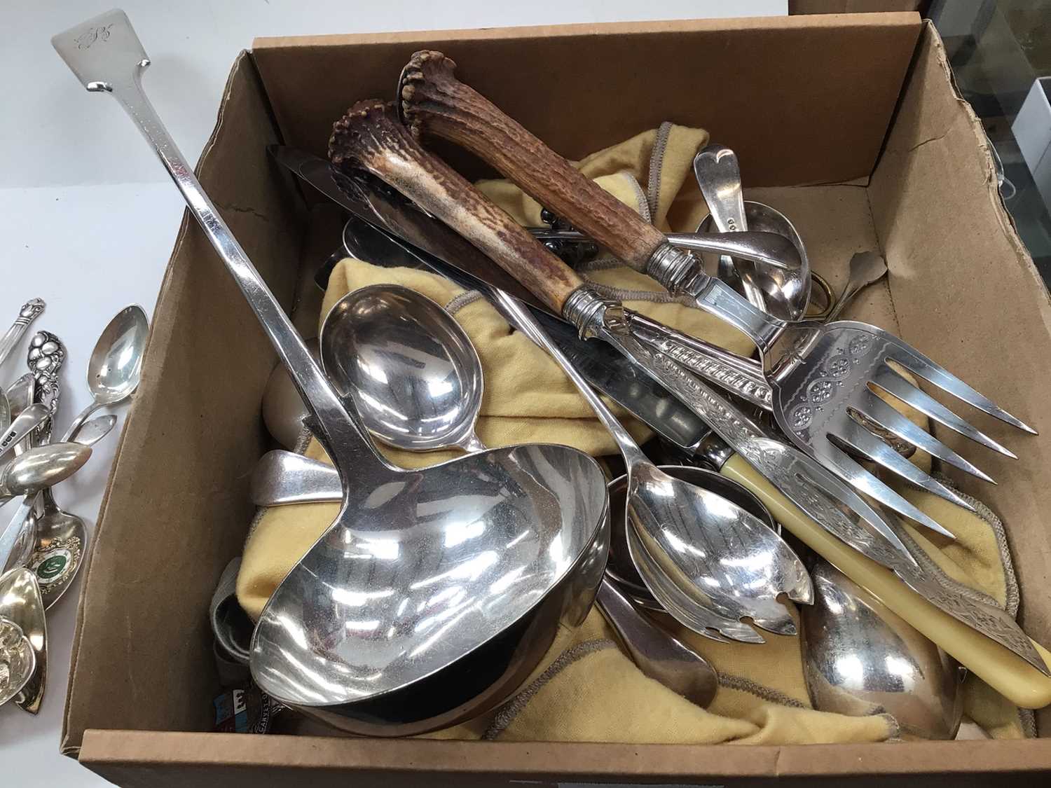 Quantity of silver spoons including various American sterling and U.K., together with various plated - Image 2 of 2