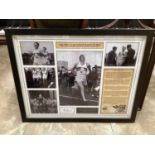 Celebration of Roger Bannister's four-minute-mile, with signature