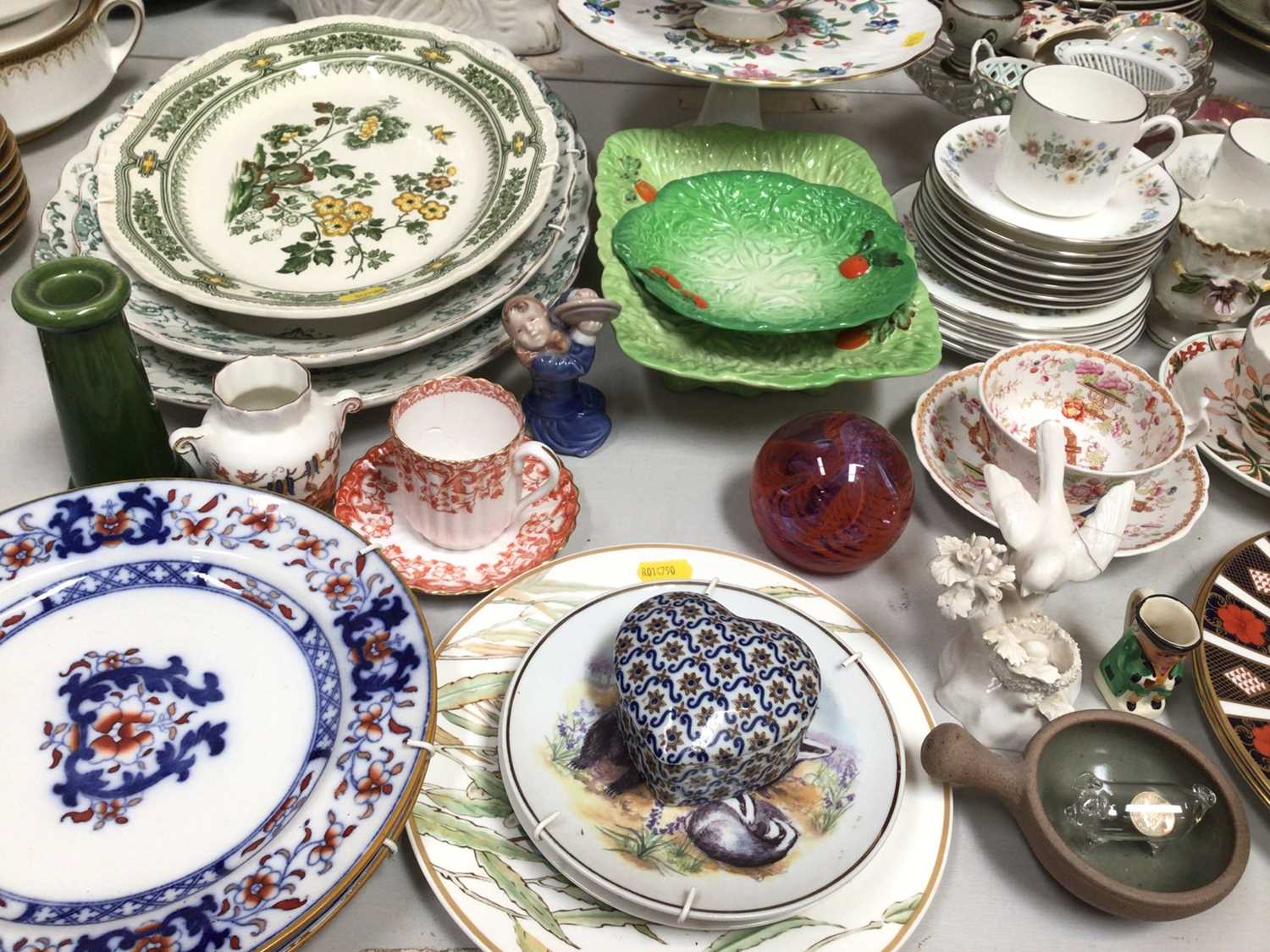 Group of decorative ceramics including two Royal Crown Derby Imari plates, Royal Doulton Lisette and - Image 3 of 6