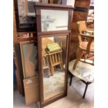 Antique mahogany framed mirror, 60cm wide, 156cm high