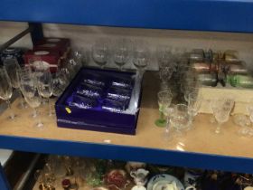 Group of glassware, including Royal Albert crystal glasses