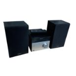 Sony Home Audio System CMT-SBT20B with pair of speakers and remote - functions include CD, Bluetooth