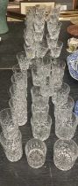 Royal Brierley cut glass to include wine glass and tumblers