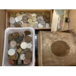 Collection of coins and sundries