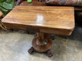 19th century rosewood card table