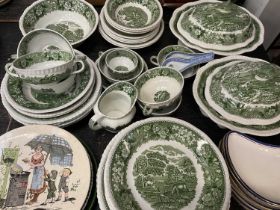 Collection of Adams 'English Scenic' pattern table wares and various other ceramics