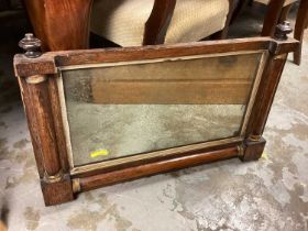 Antique rosewood framed mirror, 72cm x 48cm
