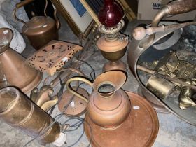 Collection of antique copper and metal ware