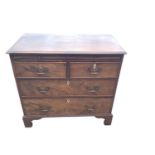Georgian mahogany batchelors chest with pull out slide, two short and two long drawers below, 85cm w