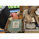 Group of mixed items to include 18th/19th armorial engravings, model cars, silver plate and sundries